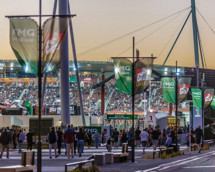 Gate 1 Exterior March 2018 FMG Stadium Waikato 1